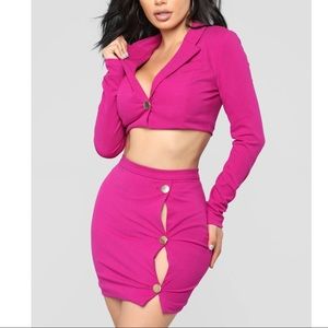 2 Piece Magenta Skirt Set - BRAND NEW - Size Small